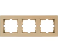 3-ая горизонтальная рамка Lezard Vesna без вставки, золото 742-3600-148