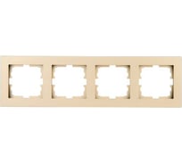 4-ая горизонтальная рамка Lezard Vesna без вставки, золото 742-3600-149