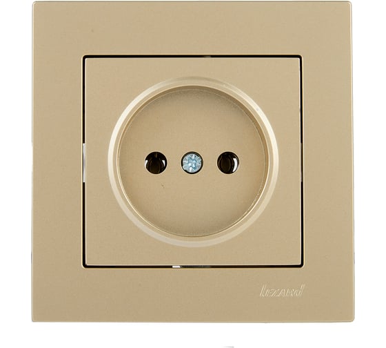 Розетка Lezard Vesna б/з пбт золото 742-3688-121B