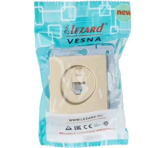 Розетка Lezard Vesna компьютерная золото 140 742-3688-140