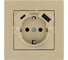 Розетка Lezard Vesna с/з tc+usb разъём золото 742-3688-181TC 1