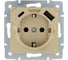 Розетка Lezard Vesna с/з tc+usb разъём золото 742-3688-181TC 3