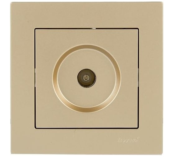 Розетка Lezard Vesna тв проходная золото 742-3688-129