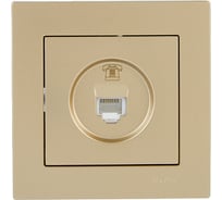 Розетка Lezard Vesna телефонная евро золото 742-3688-137