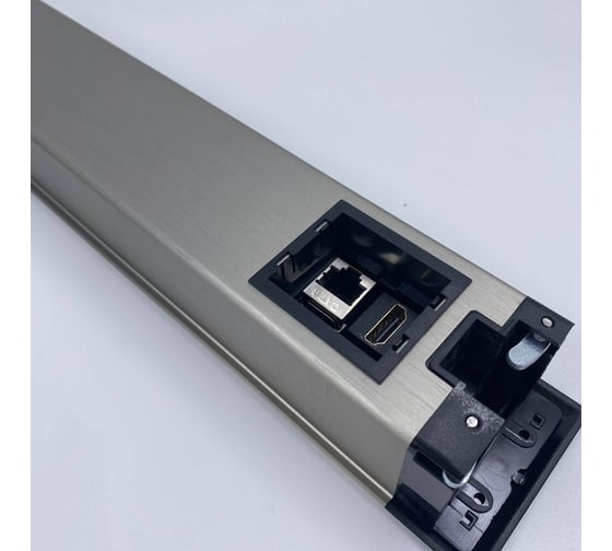 Встраиваемая выдвижная розетка Inrior на 2 ЕВРО, 2 USB, RJ45 и HDMI, WL-02-20