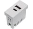 Модуль LANMASTER USB-зарядки, 1 порт USB-C + 1 порт USB-A, 2.1A/5V, 45x22.5, белый LAN-EZ45x22-2UCA/2.1-WH 3