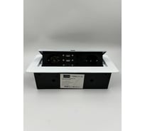 Встраиваемая выдвижная розетка Inrior на 2 ЕВРО, 2 USB, 2 RJ45 и HDMI, ETERSSO TORO-77-10