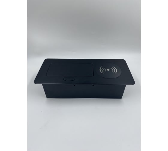 Встраиваемая выдвижная розетка Inrior на 1 ЕВРО, 2 USB c беспроводной зарядкой POLO-02-20