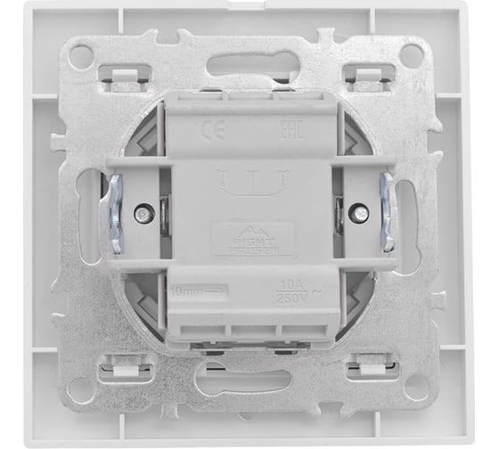 1-клавишный выключатель EKF Минск СП, с индикатором 10А, белый Basic ERV10-121-10
