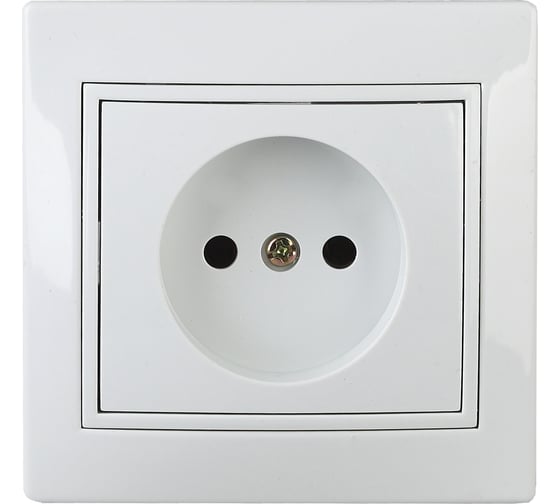 Розетка Intro 1Э20101, 2P, 16А, 250В, СУ, б.л., Plano, белый Б0042440