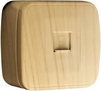 Розетка EKF RJ-45, 1-местная, ОП Минск, 1А, 120В, светлое дерево SQEGK01-035-30