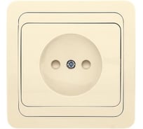 Розетка EKF Лондон 1-местная, без заземления, 10А, бежевая, с защитной шторкой, PROxima SQEER10-022-200