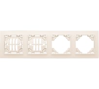 Горизонтальная рамка EKF Минск, 4-местная, бежевый ERM-G-304-20