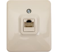Информационная розетка ЭРА 11-3203-02, RJ45, ОУ, IP20, Эксперт, слоновая кость Б0020731