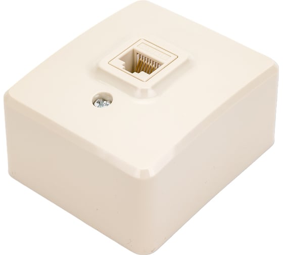 Информационная розетка ЭРА 11-3203-02, RJ45, ОУ, IP20, Эксперт, слоновая кость Б0020731
