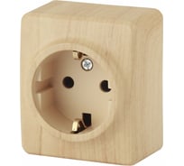 Розетка ЭРА 11220411, 2PE, Schuko, со шторками, 16A, 250В, IP20, ОУ, Эксперт Б0020690