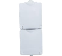 Розетка ЭРА 11260803 2x2PE вертикальная IP65, шторки, 16A 250В, ОУ, серый 5/5 Б0036003