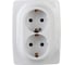 Розетка ЭРА ЭРА12 А200801 2x2PE Schuko со шторками, 16АХ250В, 2, AlC Б0038588 1
