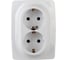 Розетка ЭРА ЭРА12 А200801 2x2PE Schuko со шторками, 16АХ250В, 2, AlC Б0038588 2