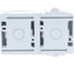 Горизонтальная розетка ЭРА 11260403 2x2PE IP65, шторки, 16A250В, ОУ, серый 5/ Б0035992 2