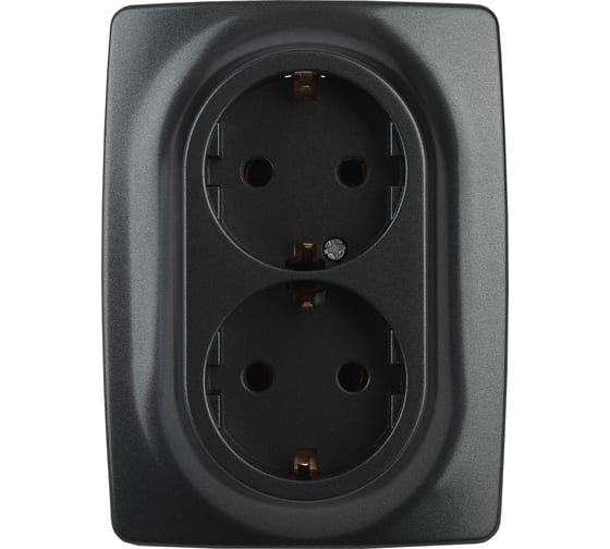 Розетка ЭРА ЭРА-12 210805 2x2PE Schuko со шторками, 16A 250В, IP20, 2, а Б0036446