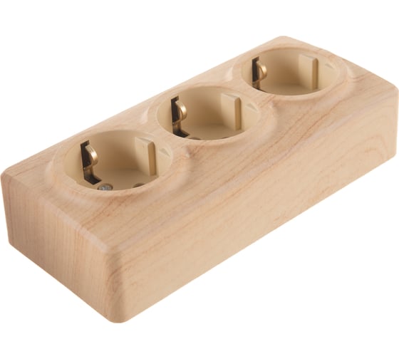 Розетка ЭРА 11220911 3x2PE, Schuko со шторками, 16A250В, IP20, ОУ, Б0020705