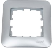 1-ая горизонтальная рамка LEZARD KARINA LIFE б/вст матовое серебро 708-4300-146