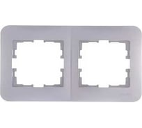 2-ая горизонтальная рамка LEZARD KARINA LIFE б/вст матовое серебро 708-4300-147