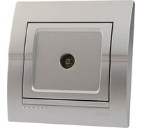 Розетка ТВ Lezard DERIY, оконечная, серебристый металлик 702-2828-130