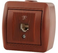 Телефонная розетка Lezard NATA евро, вишня 710-0600-137