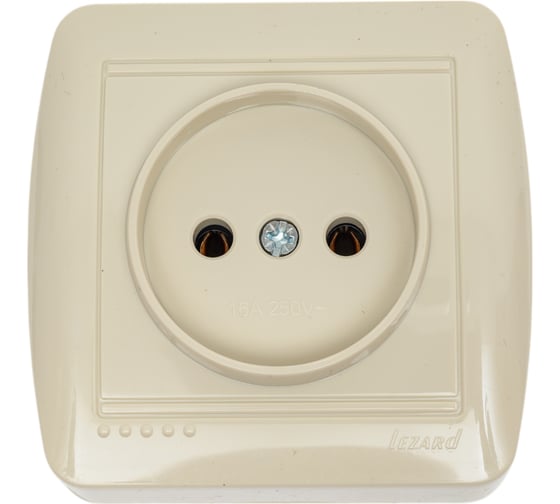 Розетка Lezard DEMET без заземления, крем 711-0300-121 1