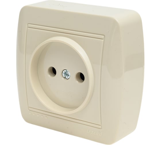 Розетка Lezard DEMET без заземления, крем 711-0300-121