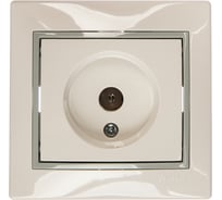 Розетка ТВ Lezard MIRA, проходная, белая с серой вставкой 701-0215-129