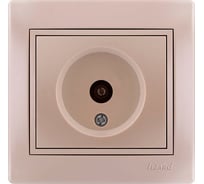 Розетка ТВ Lezard MIRA оконечная, жемчужно-белый перламутр, со вставкой 701-3030-130