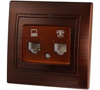 Розетка Lezard MIRA компьютер+телефон, маун 701-0404-143