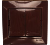 Двойной выключатель Lezard MIRA вишня 701-0601-101