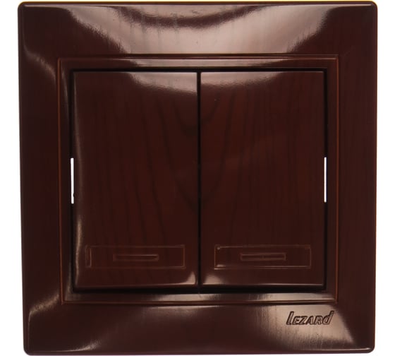 Двойной выключатель Lezard MIRA вишня 701-0601-101 1