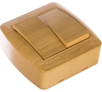 Двойной выключатель Lezard DEMET ясень 711-4700-101