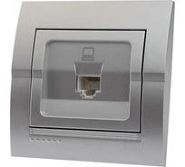 Компьютерная розетка Lezard DERIY серебристый металлик 702-2828-139