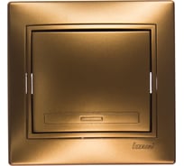 Выключатель Lezard MIRA металлик золотой, со вставкой 701-1313-100