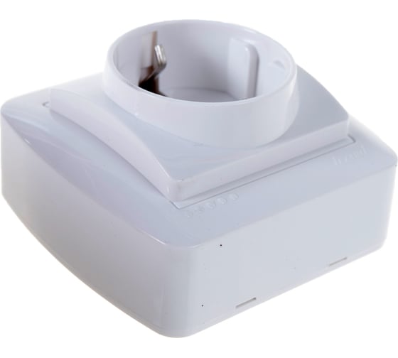 Розетка Lezard DEMET, с заземлением, белый 711-0200-122