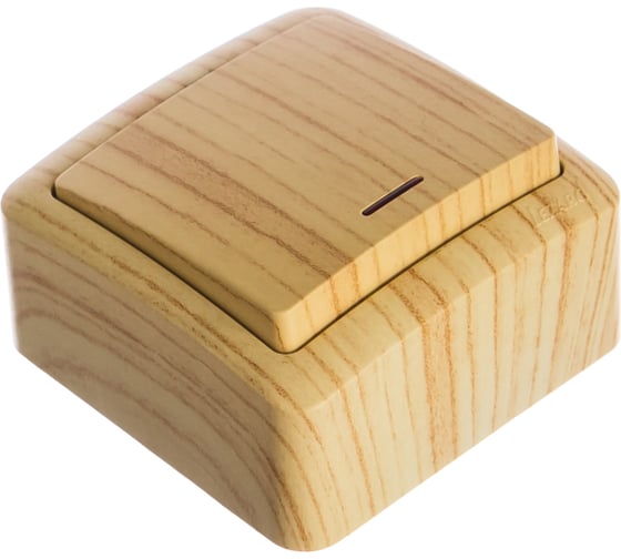 Выключатель Lezard VIOLA с подсветкой, белёный дуб 751-5200-111