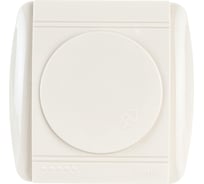 Розетка Lezard DEMET, с заземлением, с крышкой, кремовый 711-0300-123