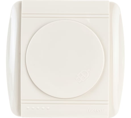 Розетка Lezard DEMET, с заземлением, с крышкой, кремовый 711-0300-123