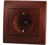 Розетка Lezard MIRA с защитой от детей, керамика, вишня 701-0601-124
