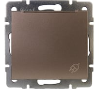 Розетка Lezard RAIN, с заземлением, с крышкой, керамика, бронза матовая 703-3188-123