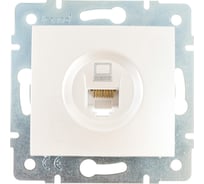 Компьютерная розетка Lezard, KARINA, жемчужно-белый перламутр, 707-3088-139