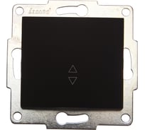 Выключатель Lezard, KARINA, проходной, чёрный бархат, 707-4288-105