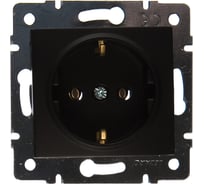 Розетка Lezard, KARINA, с/з, ПБТ, чёрный бархат, 707-4288-122B