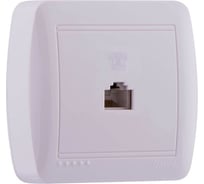 Телефонная розетка Lezard DEMET евро, белый 711-0200-137